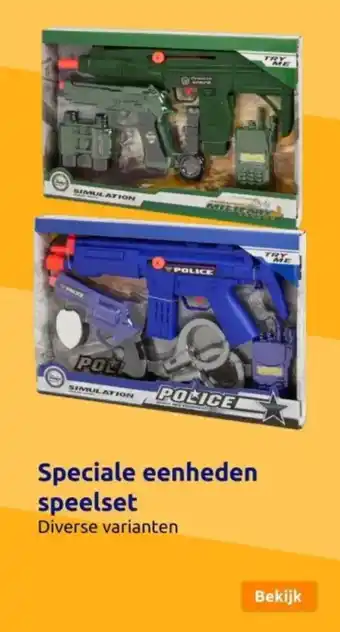 Action Speciale eenheden speelset aanbieding