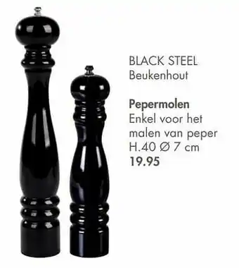 Casa Black steel pepermolen aanbieding