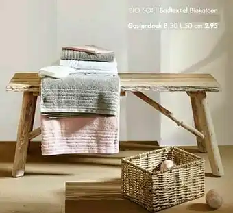 Casa Bio soft badtextiel biokatoen gastendoek aanbieding