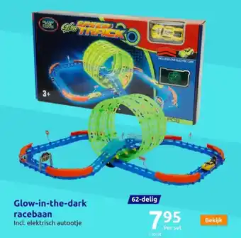 Glow-in-the-dark racebaan