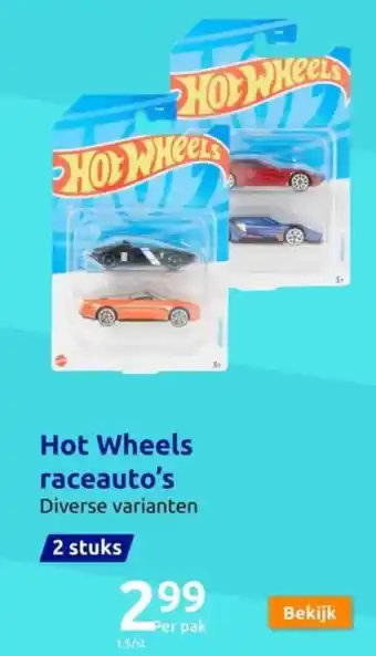 Action Hot Wheels raceauto's aanbieding