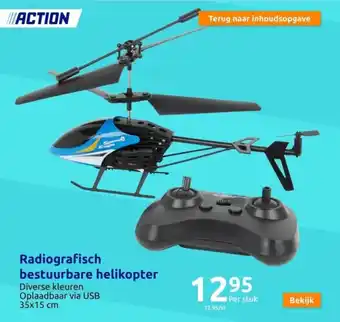 Radiografisch bestuurbare helikopter