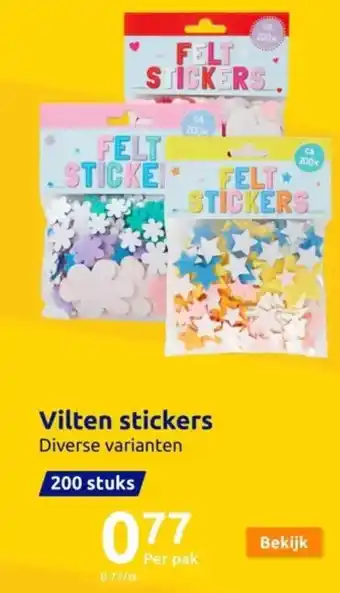 Action Vilten stickers aanbieding