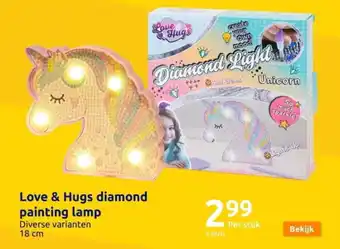 Action Love & Hugs diamond painting lamp aanbieding