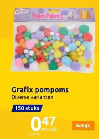 Action Grafix pompoms aanbieding
