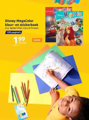 Action Disney MegaColor kleur- en stickerboek aanbieding