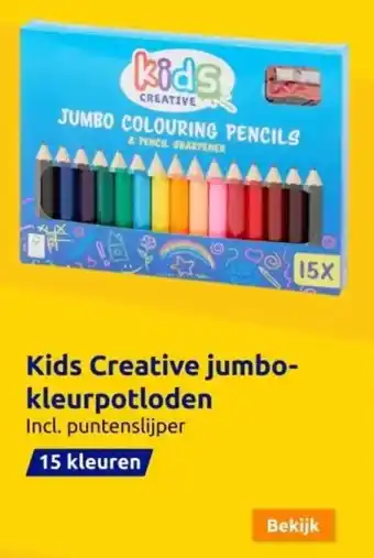 Action Kids Creative jumbo- kleurpotloden aanbieding