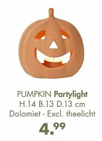 Pumpkin partylight theelicht