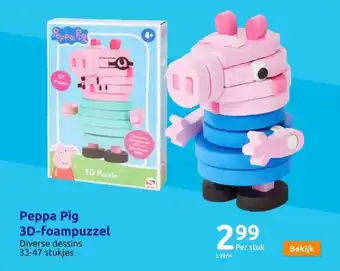Action Peppa Pig 3D-foampuzzel aanbieding