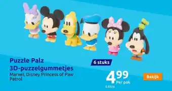 Action Puzzle Palz 3D-puzzelgummetjes aanbieding