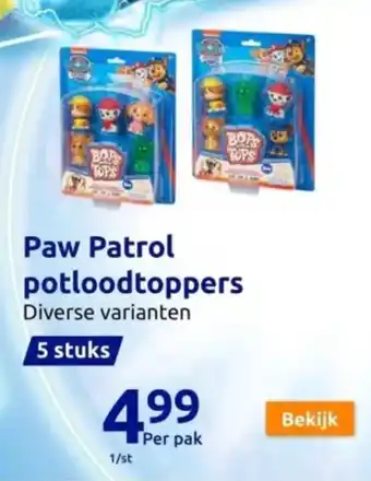 Action Paw Patrol potloodtoppers aanbieding