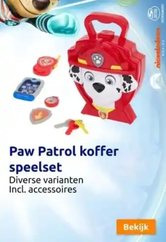 Action Paw Patrol koffer speelset aanbieding