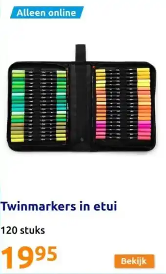 Action Twinmarkers in etui aanbieding