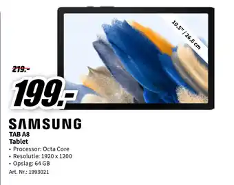 MediaMarkt SAMSUNG TAB A8 Tablet aanbieding