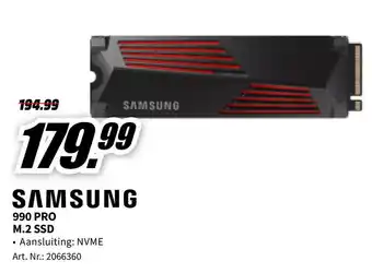 MediaMarkt SAMSUNG 990 PRO M.2 SSD aanbieding