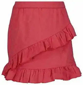 HEMA HEMA Kinderrok Overslag Broderie Koraal (koraal) aanbieding