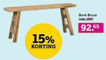 Leen Bakker Bank bruce aanbieding