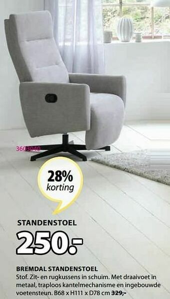 Jysk Bremdal standenstoel aanbieding