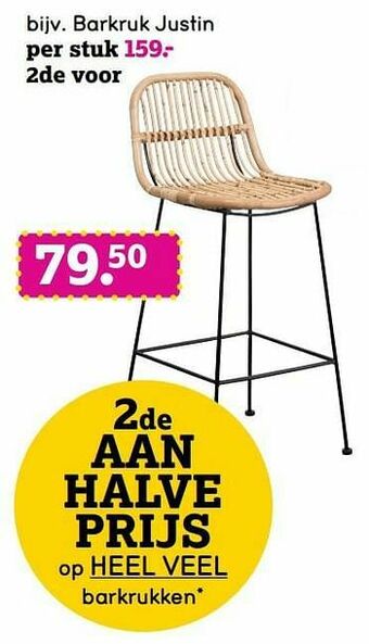 Leen Bakker Barkruk justin aanbieding