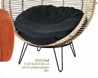 Casa Braid poef aanbieding
