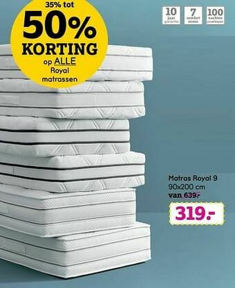 Leen Bakker Matras royal 9 aanbieding