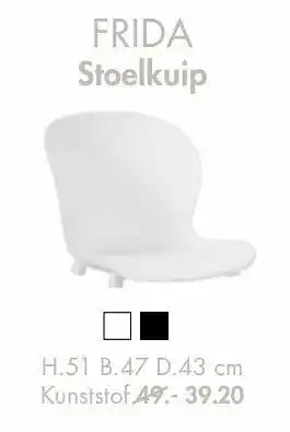 Frida stoelkuip kunststof