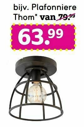 Leen Bakker Plafonniere thom aanbieding