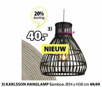 Jysk Karlsson hanglamp aanbieding