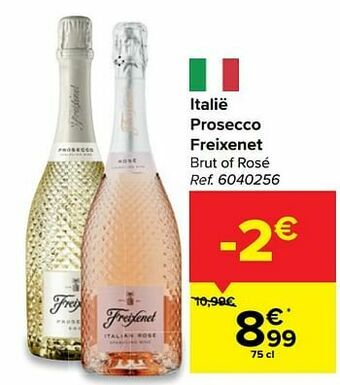 Carrefour Italië prosecco freixenet brut of rosé aanbieding