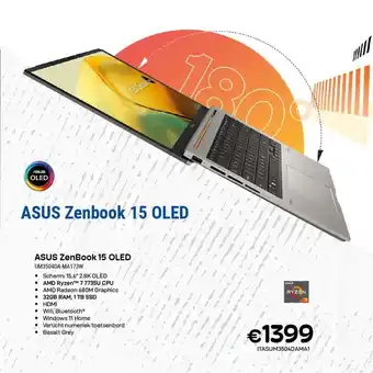 CompuDeals ASUS ZenBook 15 OLED aanbieding