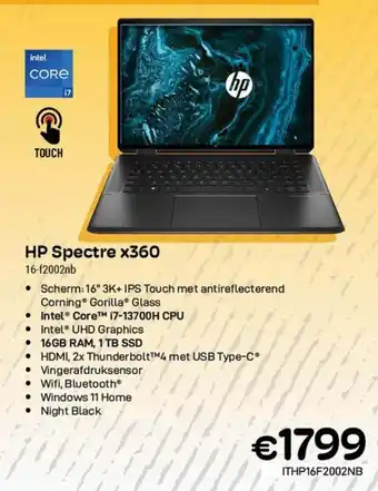 CompuDeals HP Spectre x360 16-f2002nb aanbieding