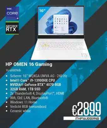 CompuDeals HP OMEN 16 Gaming 16-u0009nb aanbieding
