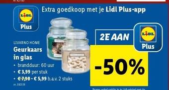Lidl Geurkaars in glas aanbieding