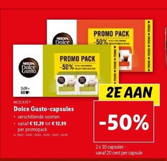 Lidl Dolce gusto-capsules aanbieding