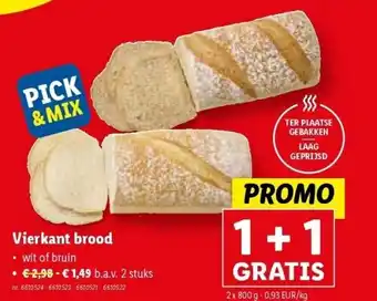 Lidl Vierkant brood aanbieding