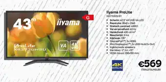 CompuDeals iiyama ProLite X4373UHSU-B1 aanbieding