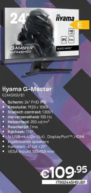 CompuDeals iiyama G-Master G2445HSU-B1 aanbieding