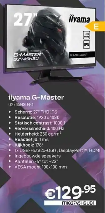 CompuDeals iiyama G-Master G2745HSU-B1 aanbieding