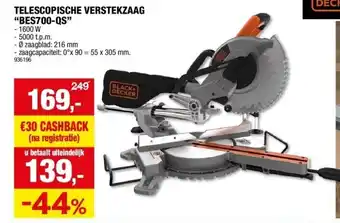 Hubo Telescopische verstekzaag “bes700-qs” aanbieding