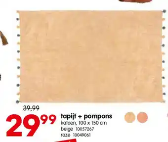 Yess Tapijt + pompons aanbieding