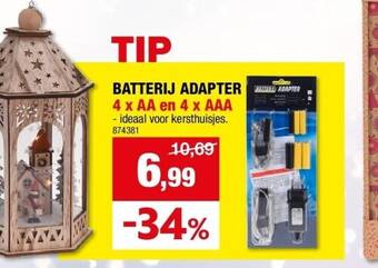 Hubo Batterij adapter 4 x aa en 4 x aaa aanbieding