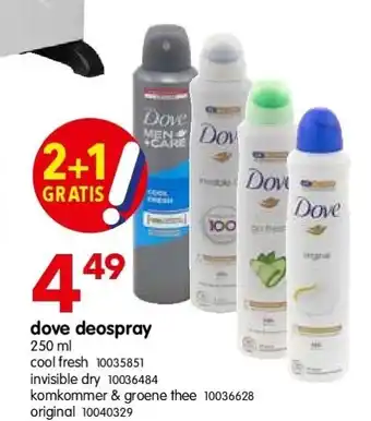 Dove deospray