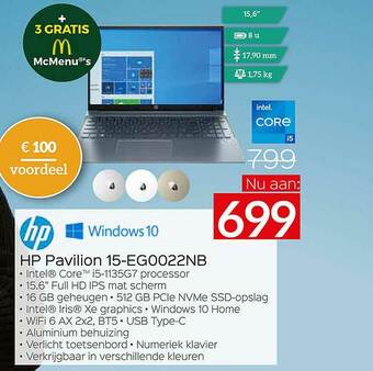 Selexion Hp Pavilion 15-eg0022nb aanbieding