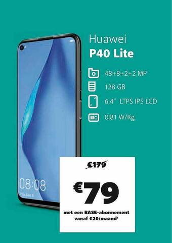 Base Huawei P40 Lite aanbieding
