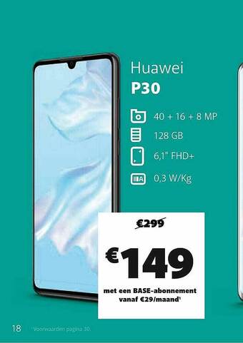 Base Huawei P30 aanbieding