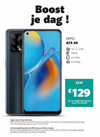 Base Oppo A74 4g aanbieding