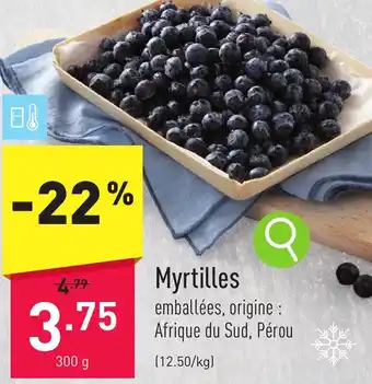 ALDI Myrtilles 300 g aanbieding