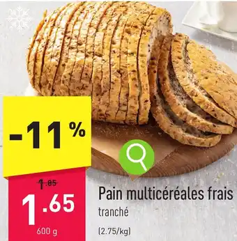 ALDI Pain multicéréales frais 600g aanbieding