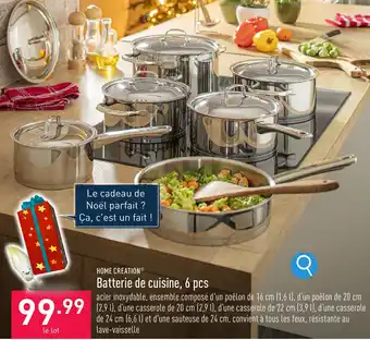 ALDI HOME CREATION Batterie de cuisine, 6 pcs aanbieding