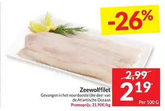 Intermarché Zeewolffilet 100g aanbieding